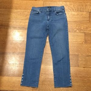 Ann Taylor Pearl Snap Ankle Jeans size 4